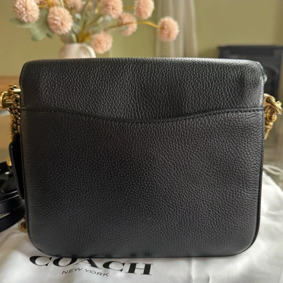 Coach Cassie 19 Black Crossbody Bag with Gold Chain - Picture 5 of 12